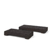 Mercana Shira Reclaimed Dark Brown Wooden Riser - Set of 2
