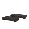 Mercana Shira Reclaimed Dark Brown Wooden Riser - Set of 2