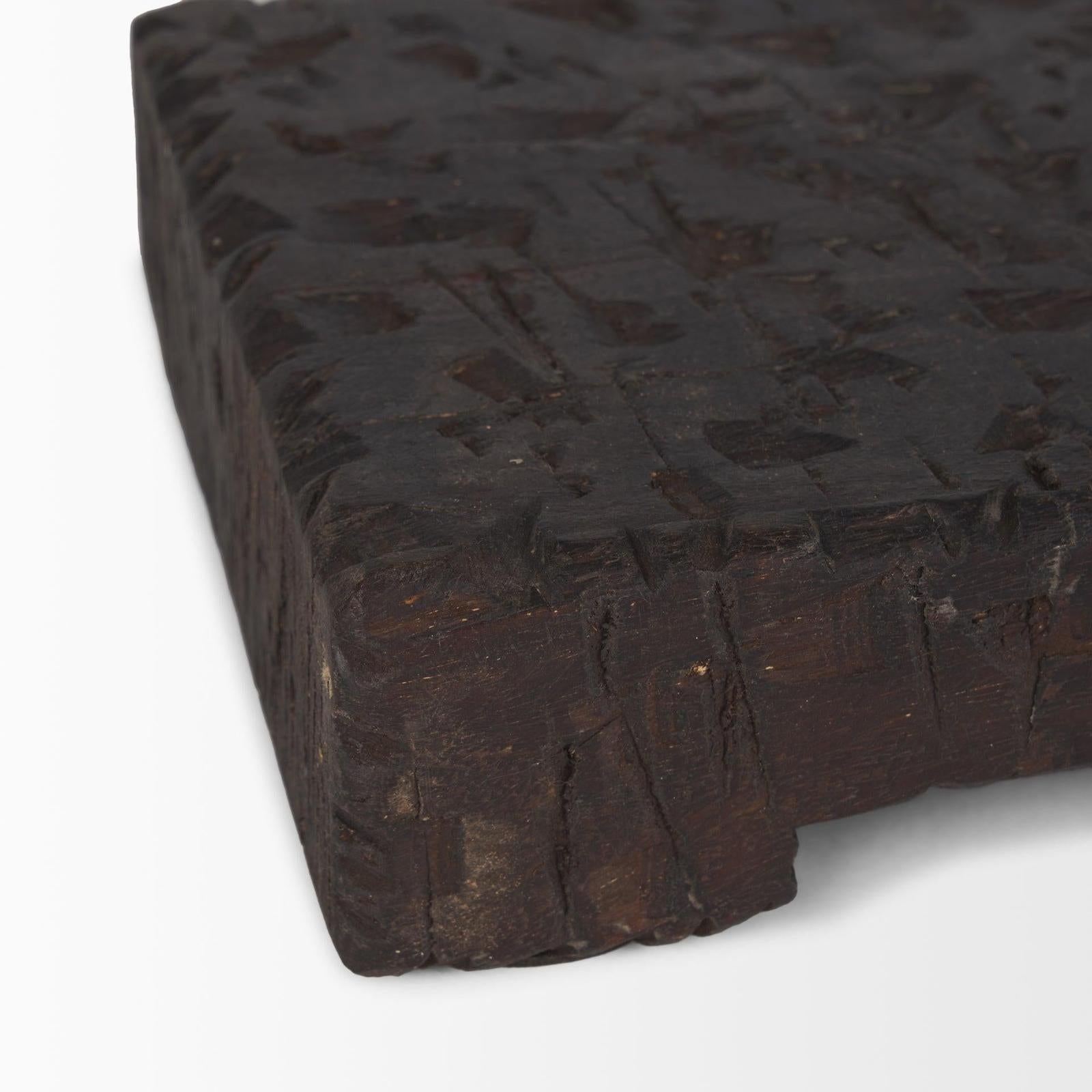 Mercana Shira Reclaimed Dark Brown Wooden Riser - Set of 2