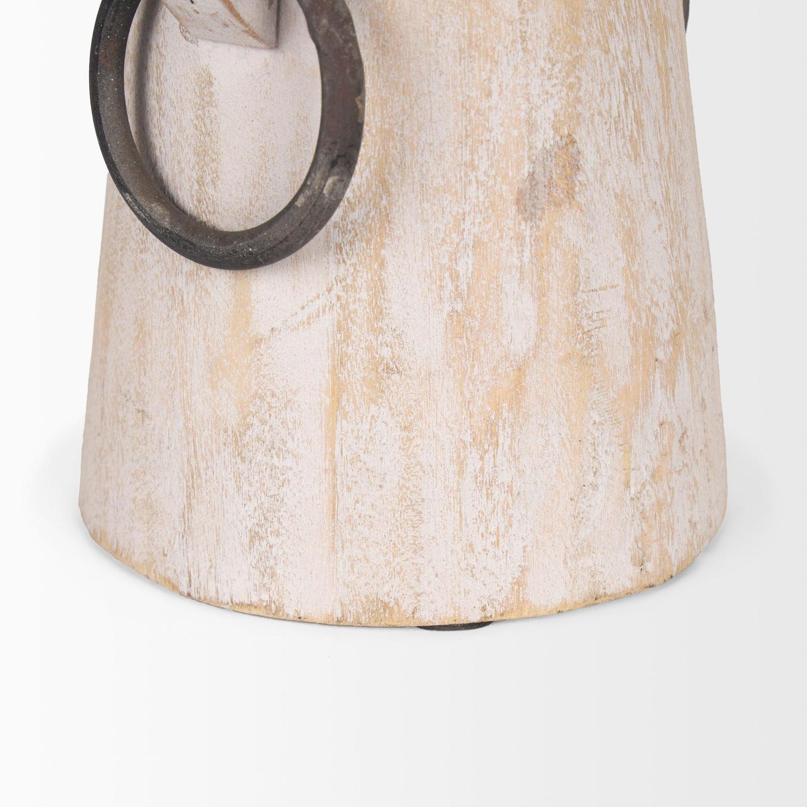 Mercana Monique Light Brown w/ Handles Wood Pot
