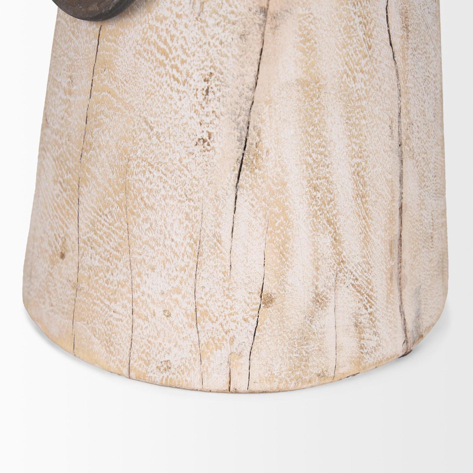 Mercana Monique Light Brown w/ Handles Wood Pot