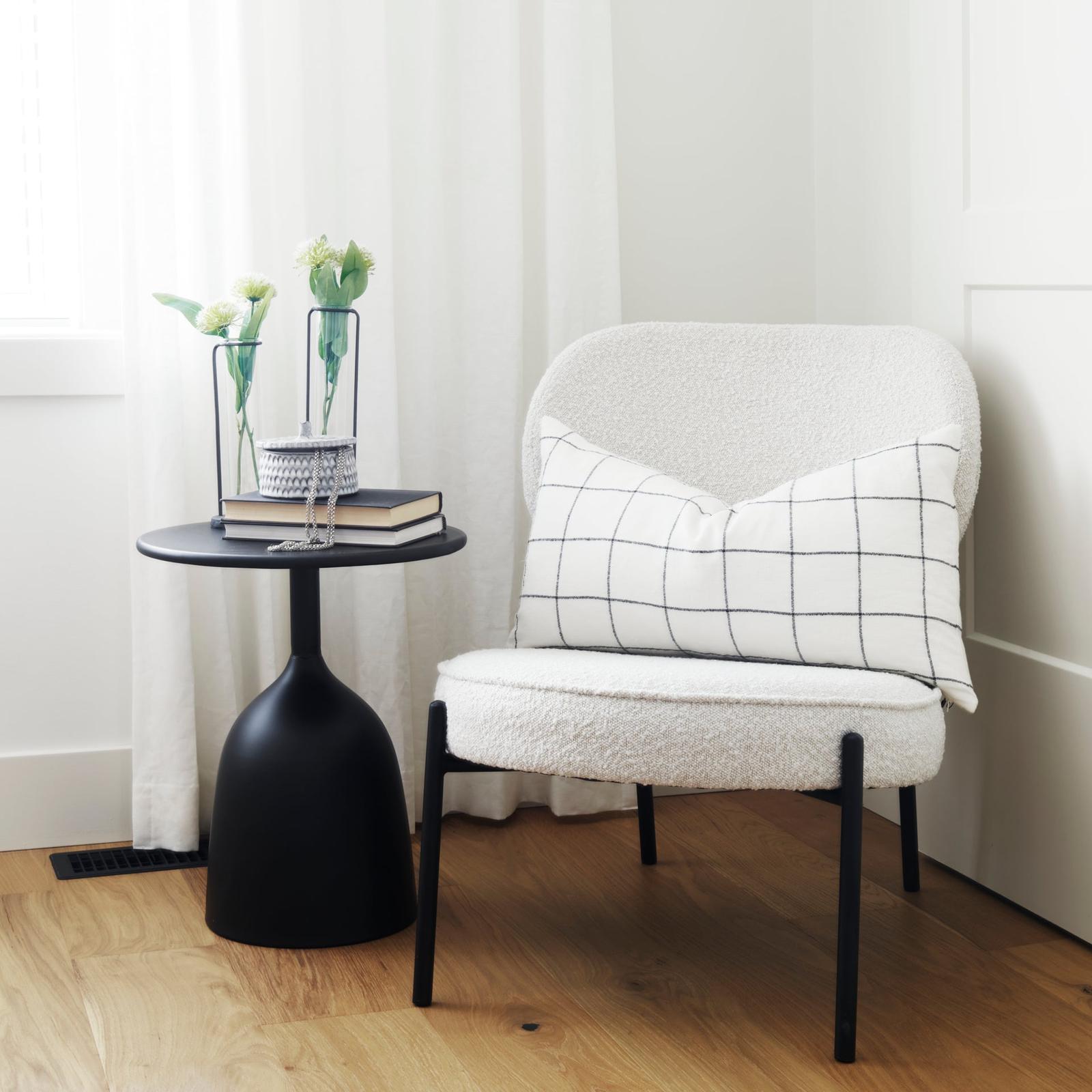 Mercana Talulla Matte Black Metal Accent Table