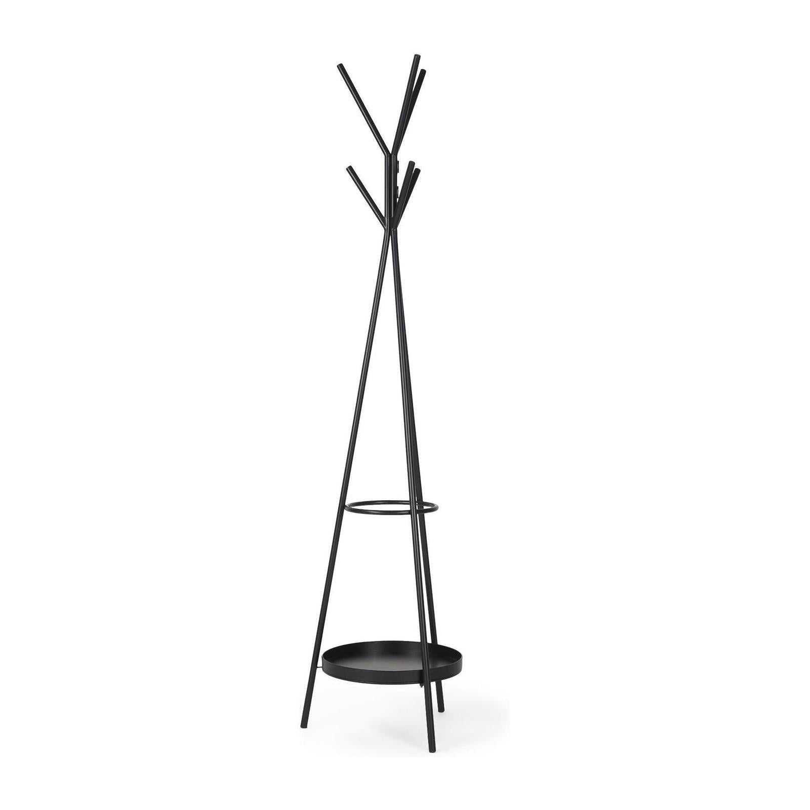 Mercana Everett Matte Black Metal Coat Rack