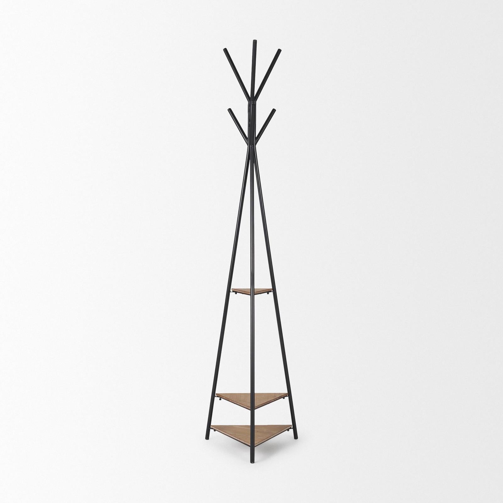 Mercana Everett Matte Black Metal Coat Rack