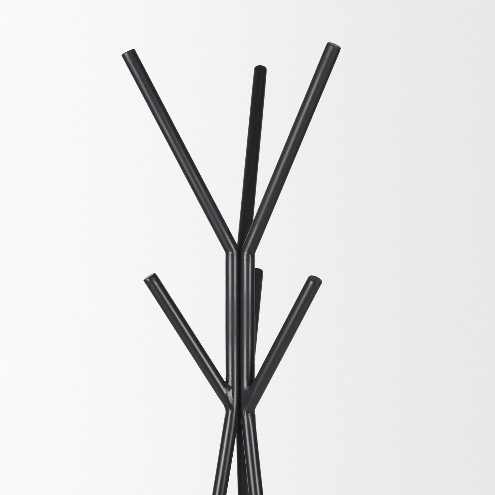 Mercana Everett Matte Black Metal Coat Rack