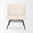 Mercana Nora Matte Black Metal Legs Accent Chair Clearance