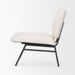 Mercana Nora Matte Black Metal Legs Accent Chair Clearance