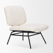 Mercana Nora Matte Black Metal Legs Accent Chair Clearance