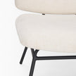 Mercana Nora Matte Black Metal Legs Accent Chair Clearance