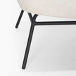 Mercana Nora Matte Black Metal Legs Accent Chair Clearance
