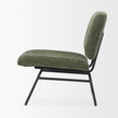 Mercana Nora Matte Black Metal Legs Accent Chair Clearance
