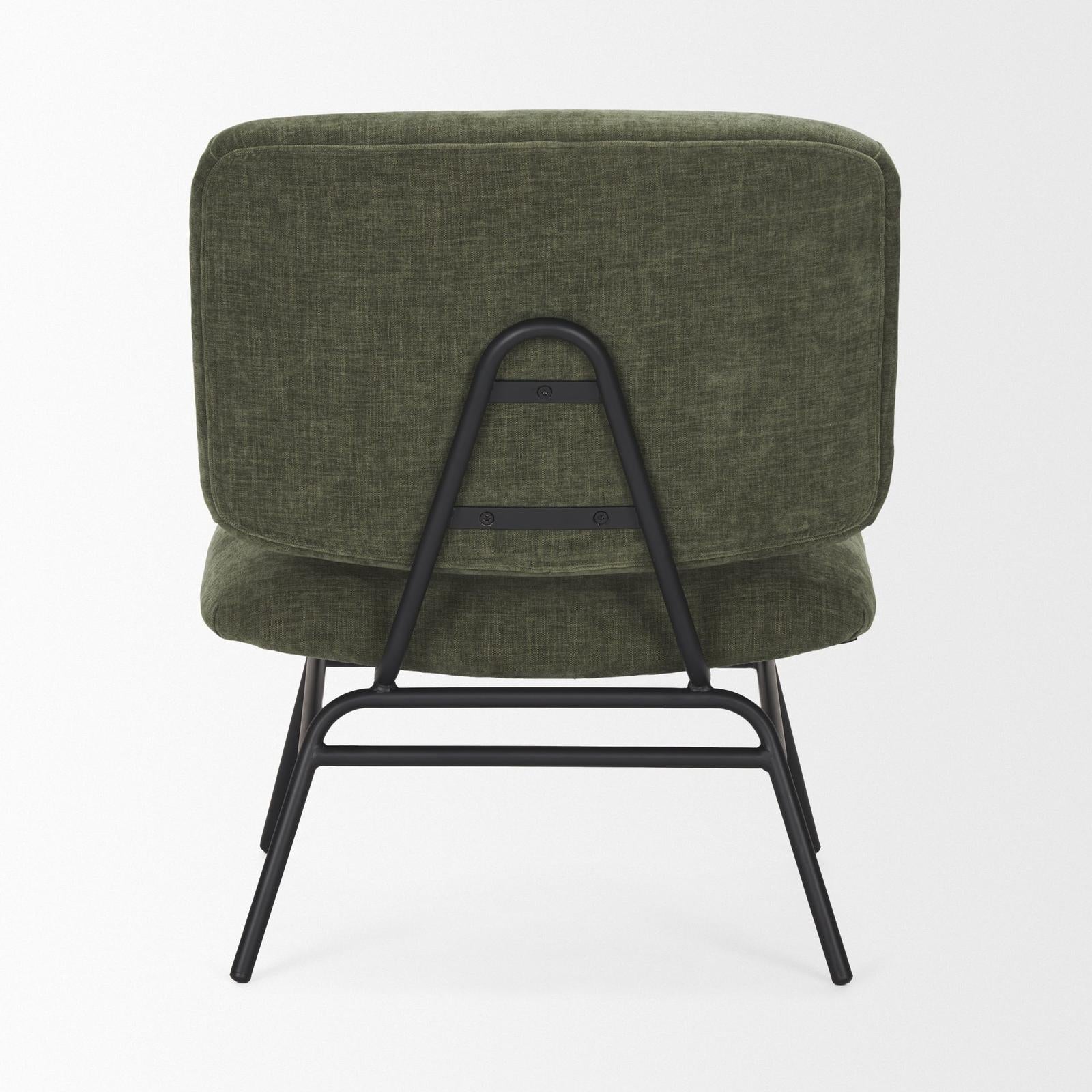 Mercana Nora Matte Black Metal Legs Accent Chair Clearance