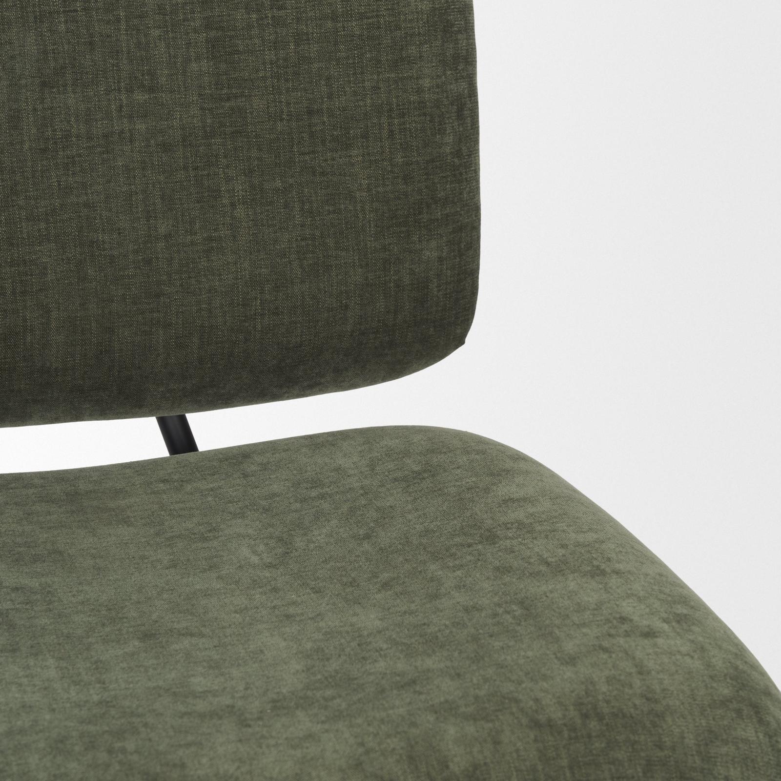 Mercana Nora Matte Black Metal Legs Accent Chair Clearance