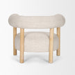 Mercana Gianna Open Back Light Brown Wood w/ Oatmeal Fabric Accent Chair Clearance