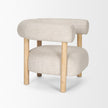 Mercana Gianna Open Back Light Brown Wood w/ Oatmeal Fabric Accent Chair Clearance