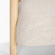 Mercana Gianna Open Back Light Brown Wood w/ Oatmeal Fabric Accent Chair Clearance