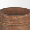 Mercana Porta Medium Brown Reclaimed Wooden Pot