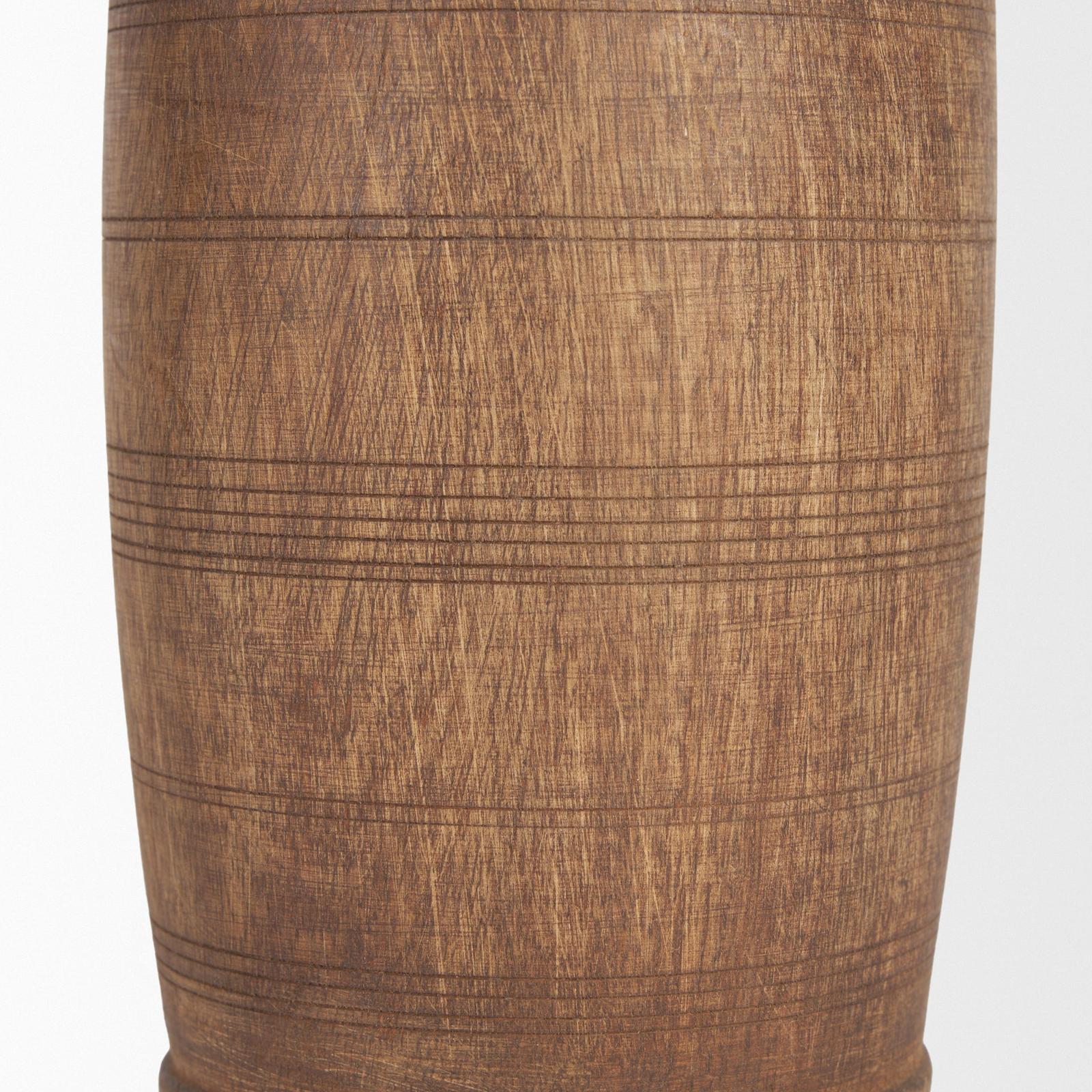 Mercana Porta Medium Brown Reclaimed Wooden Pot