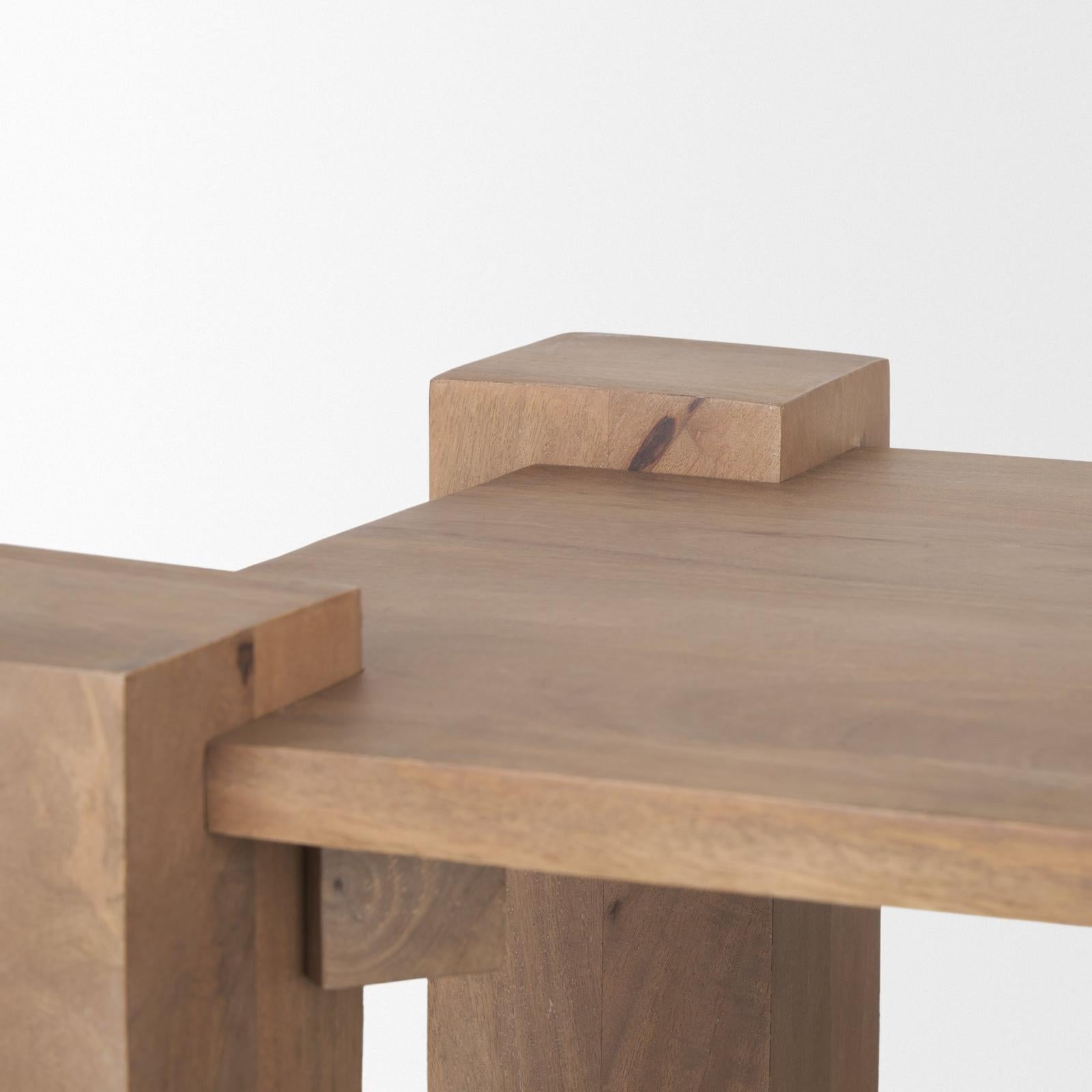 Mercana Beth Light Brown Wood Square Accent Table Clearance