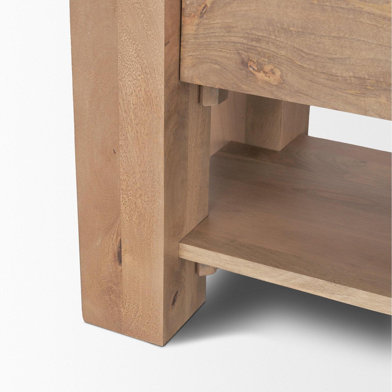 Mercana Beth Light Brown Wood Media Console