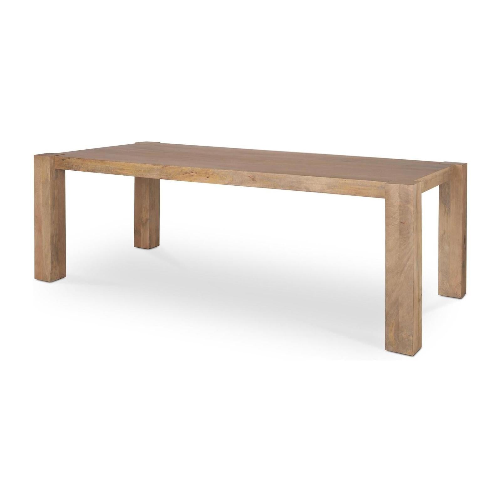 Mercana Beth Light Brown Wood Rectangular Dining Table