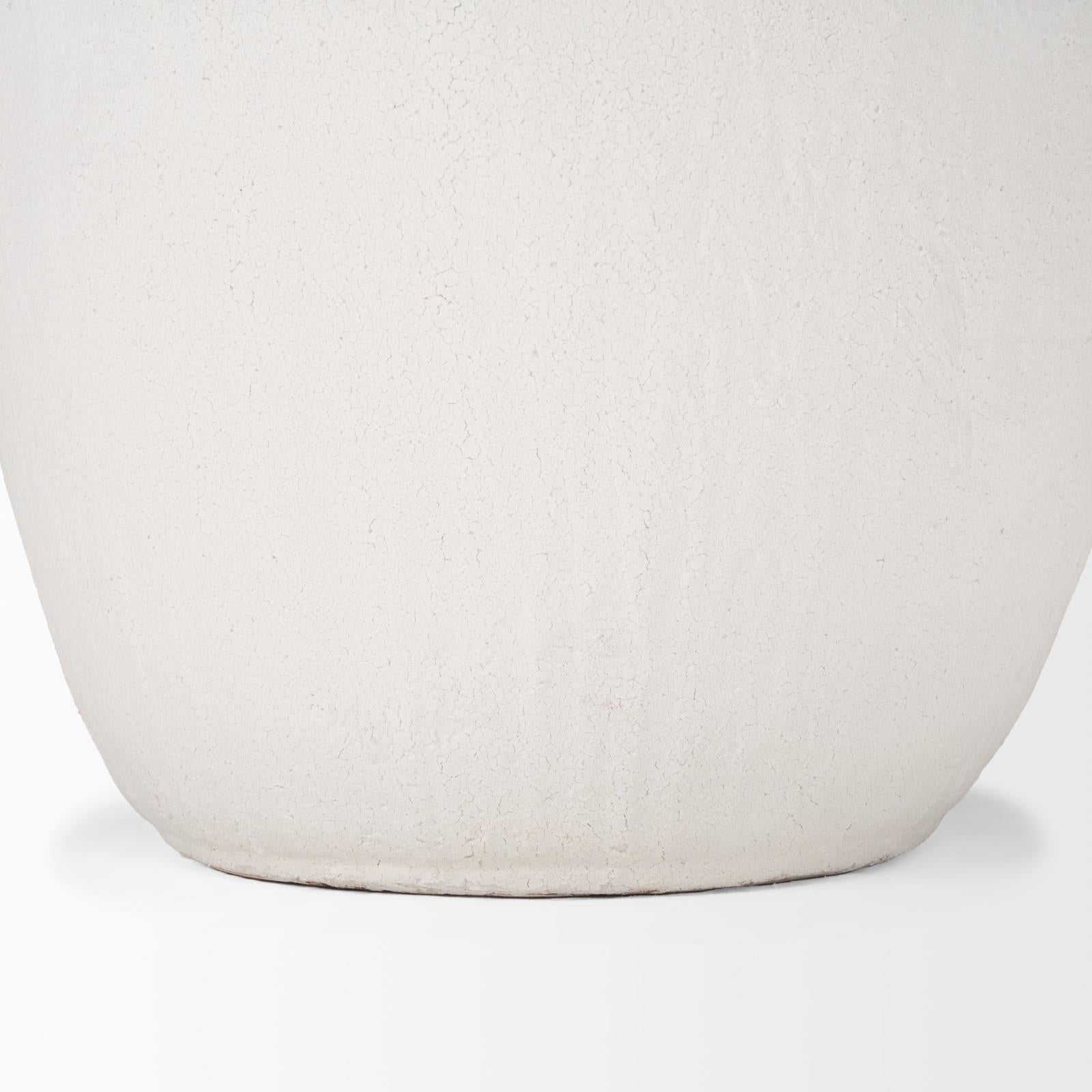 Mercana Karakum White Textured Ceramic Vase