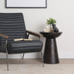 Mercana Novell Dark Brown Wood Pedestal Accent Table