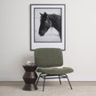 Mercana Nora Matte Black Metal Legs Accent Chair Clearance