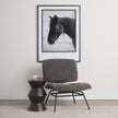 Mercana Nora Matte Black Metal Legs Accent Chair Clearance