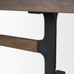 Mercana Araxi Rectangular Solid Wood Top Black Metal Base Dining Table