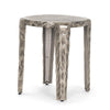 Mercana Randy Textured Silver Nickel Cast Aluminum Metal Accent Table Clearance