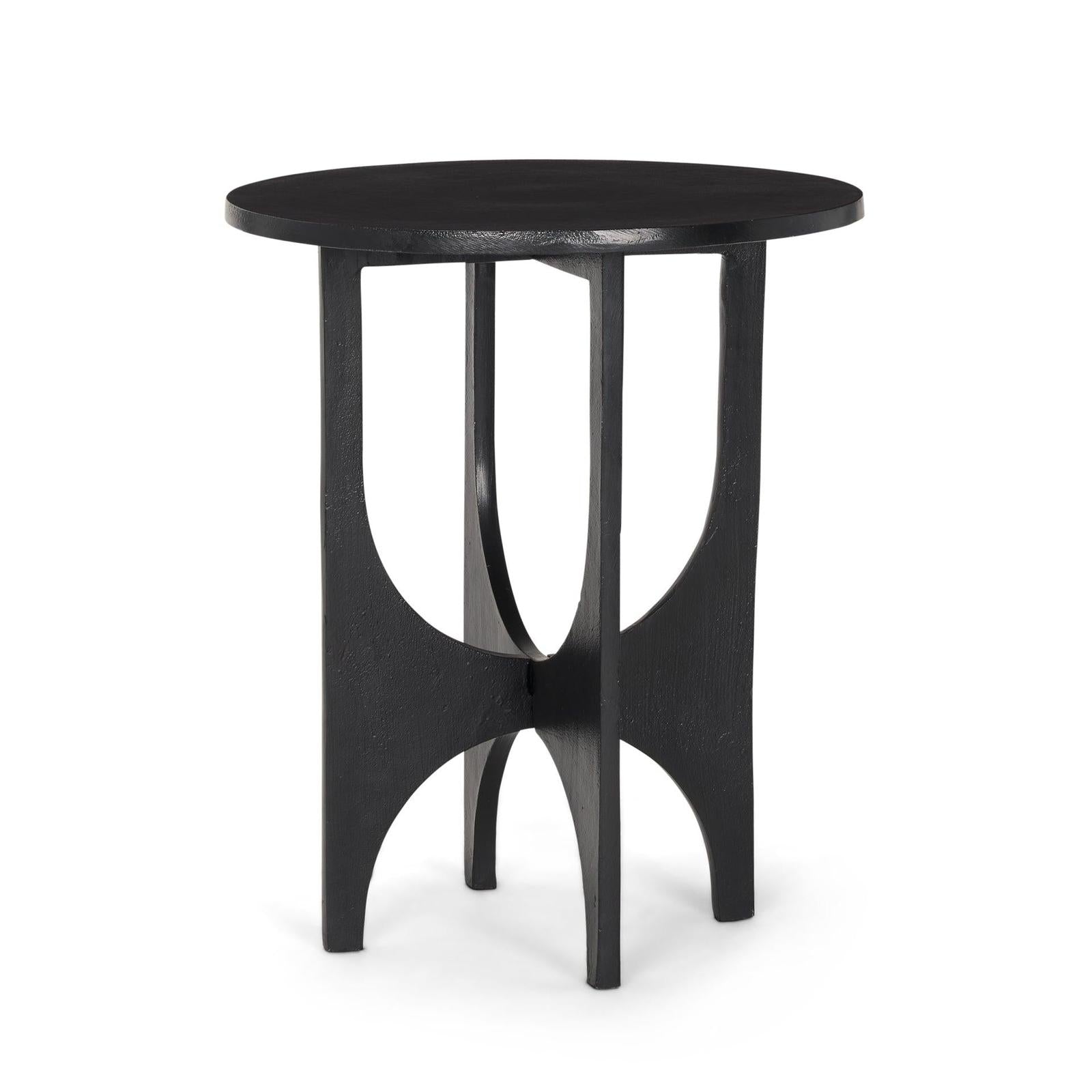 Mercana Sobi Matte Black Metal Side Table