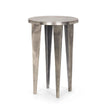 Mercana Maggie Textured Silver Nickel Cast Aluminum Metal Accent Table