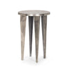 Mercana Maggie Textured Silver Nickel Cast Aluminum Metal Accent Table