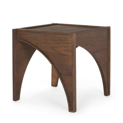 Mercana Laraya Medium Brown Wood w/ Arches End Table