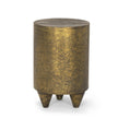 Mercana Rosh Textured Gold Metal w/ Acid Wash Accent Table