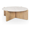 Mercana Bianca Wood w/ Marble Round Top Coffee Table