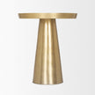 Mercana Roland Satin Brass Cast Aluminum Metal Accent Table