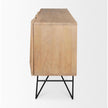 Mercana Darwin Light Brown Wooden 4 Door w/ 2 Shelves Sideboard