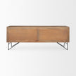 Mercana Darwin Light Brown Wooden 4 Door w/ 2 Shelves Sideboard