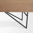 Mercana Darwin Light Brown Wooden 4 Door w/ 2 Shelves Sideboard