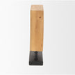 Mercana Renaya Light Brown Wood w/ Matte Black Metal Base Table Clock