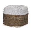 Mercana Samiya Jute w/ White Cotton Pouf Clearance