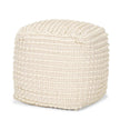 Mercana Sakaye Beige w/ Cream Stitched Patterned Pouf