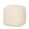 Mercana Sakaye Beige w/ Cream Stitched Patterned Pouf