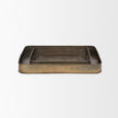 Mercana Varun Antiqued Brass Metal Tray -Set of 2