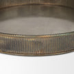 Mercana Varun Antiqued Brass Metal Tray -Set of 2