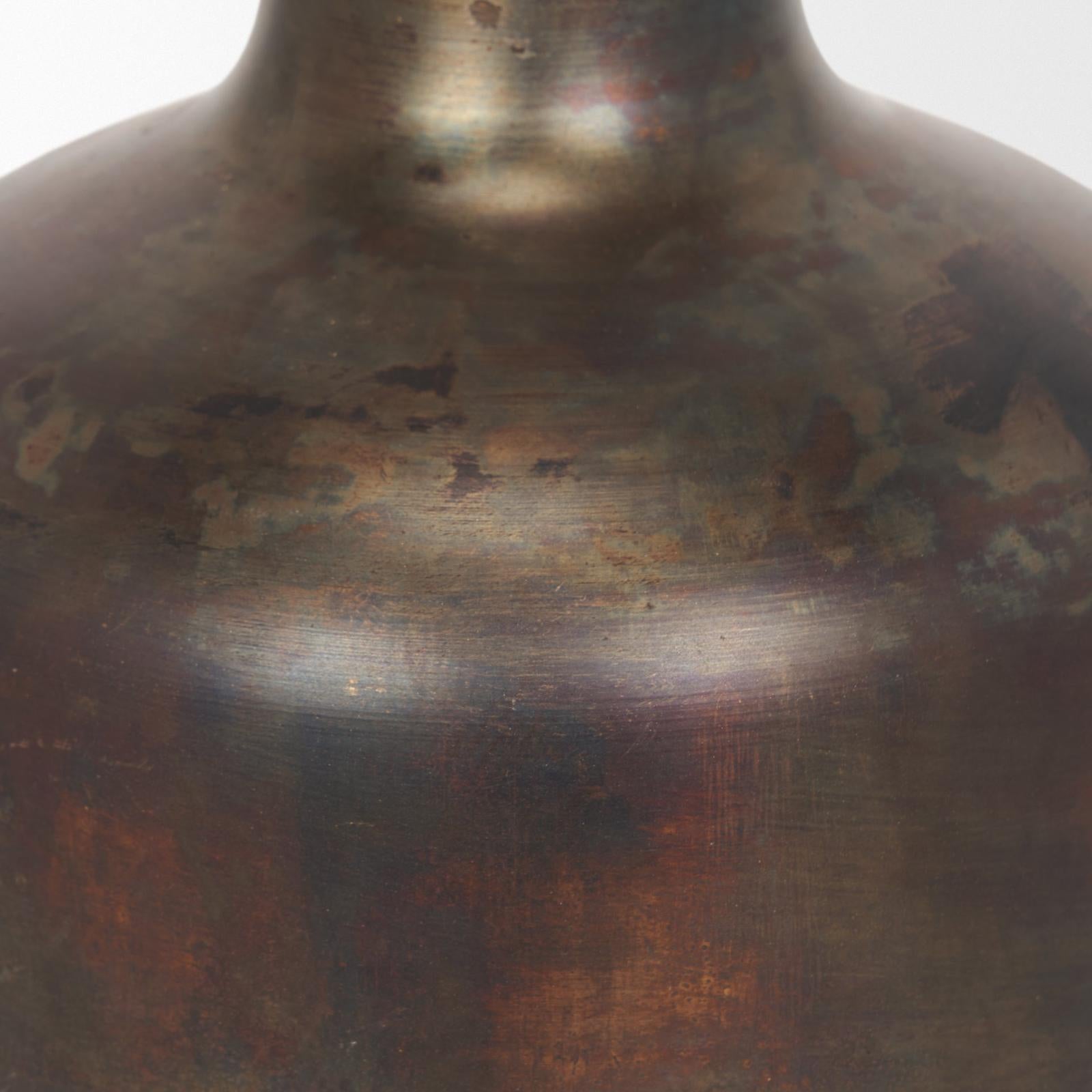 Mercana Daya Antiqued Gold Metal Vase