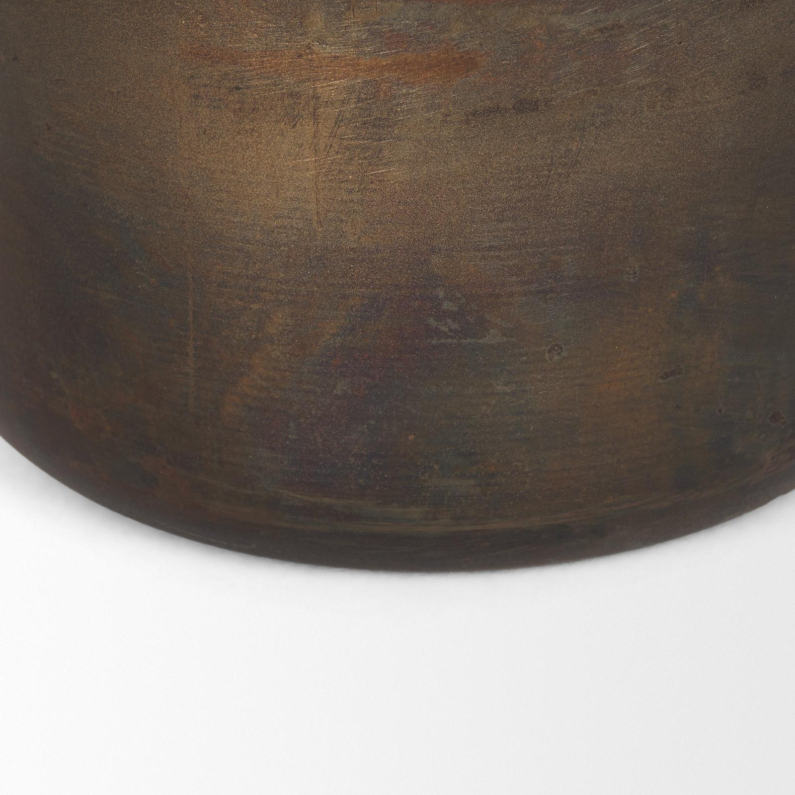 Mercana Daya Antiqued Gold Metal Vase