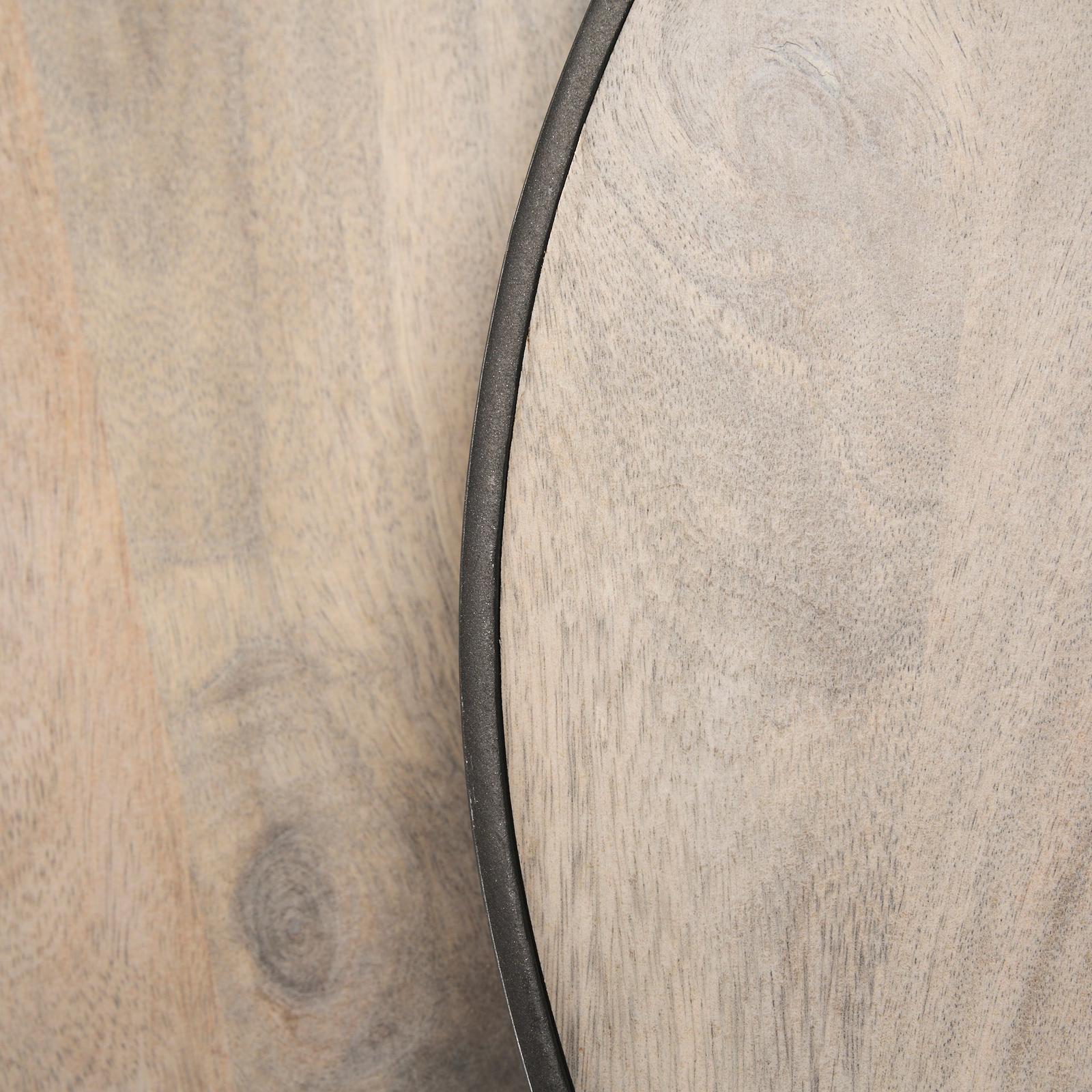 Mercana Clapp Brown Round Wood Top Nesting Accent Tables- Set of 2